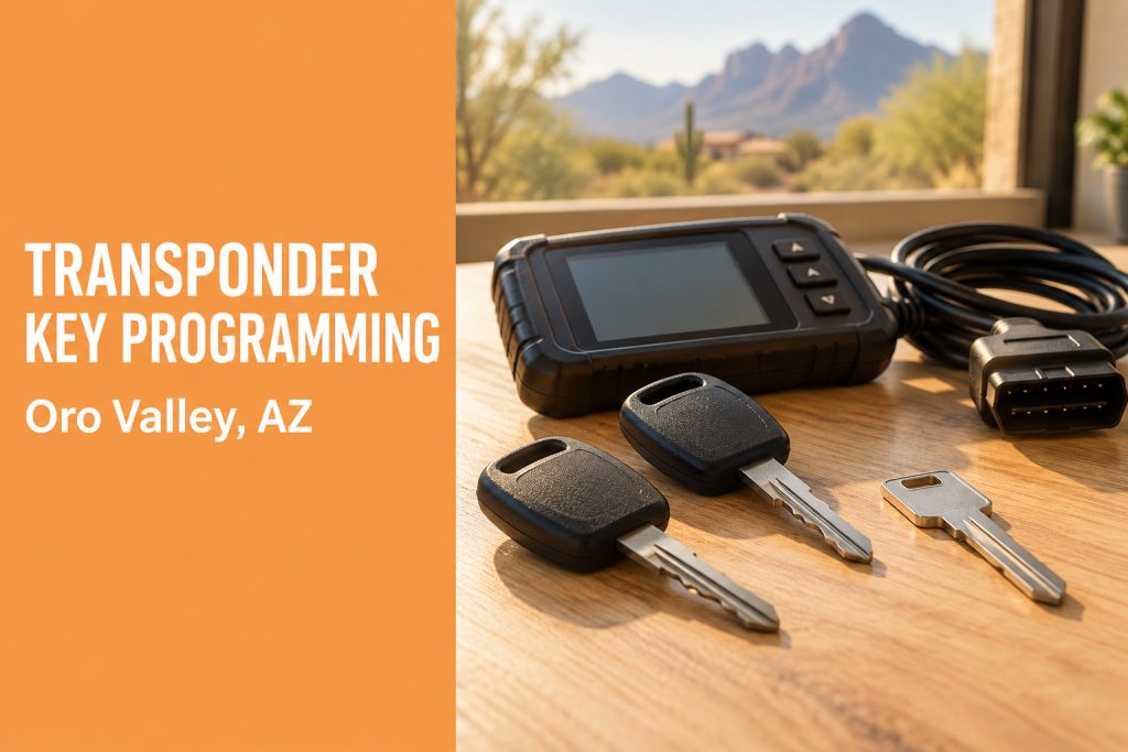 Transponder key programming in Oro Valley with an OBD programmer