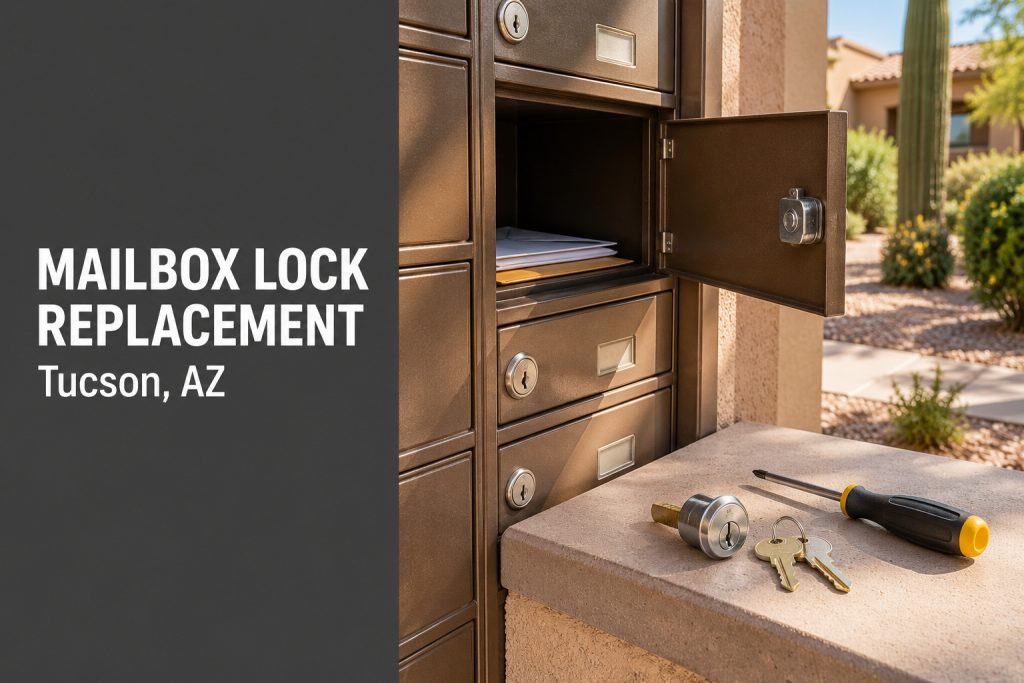 Mailbox lock replacement in Tucson on a cluster mailbox