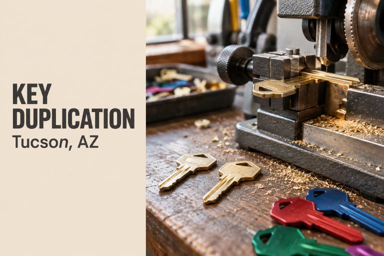 Key duplication in Tucson on a professional key machine