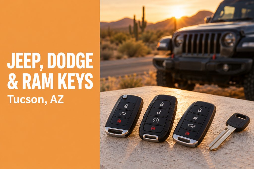Jeep key replacement for Jeep, Dodge and Ram fobs in Tucson